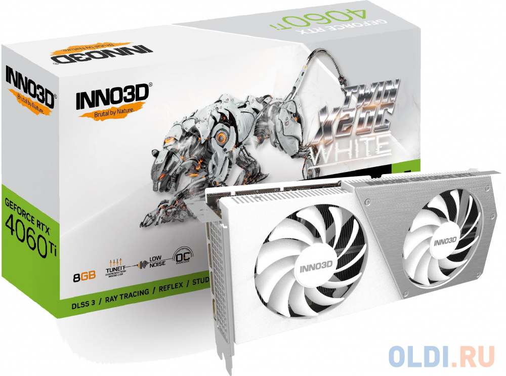 Видеокарта Inno3D nVidia GeForce RTX 4060 Ti Twin X2 OC WHITE 8192Mb в Москвe