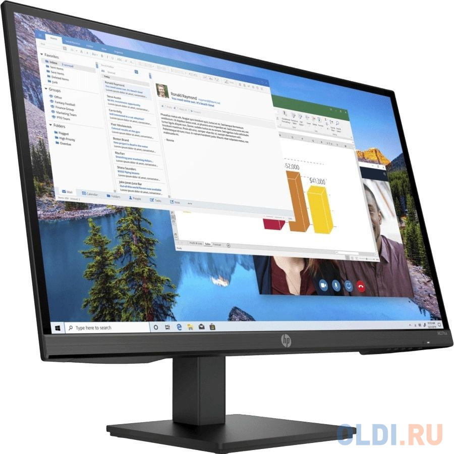 Монитор HP 27" M27ha черный IPS 16:9 HDMI M/M матовая HAS Piv 1000:1 250cd 178гр/178гр 1920x1080 60Hz VGA DP FHD 5.22кг в Москвe