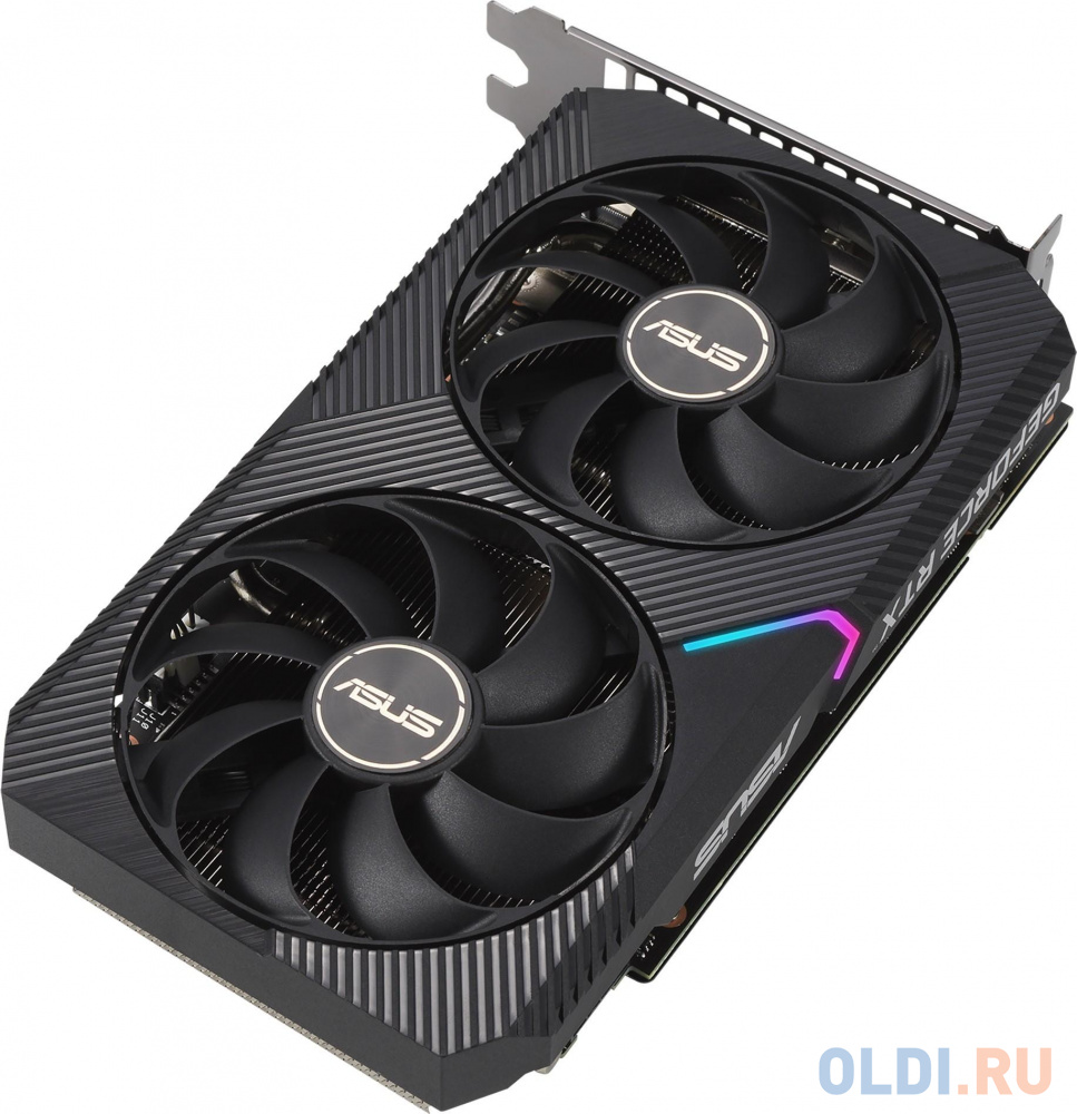 Видеокарта ASUS nVidia GeForce RTX 3060 Ti Dual V2 OC Mini LHR 8192Mb