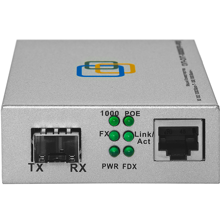 Медиаконвертер SNR-CVT-1000SFP-POE, 10/100/1000-Base-T c PoE / 100/1000Base-FX с SFP-портом