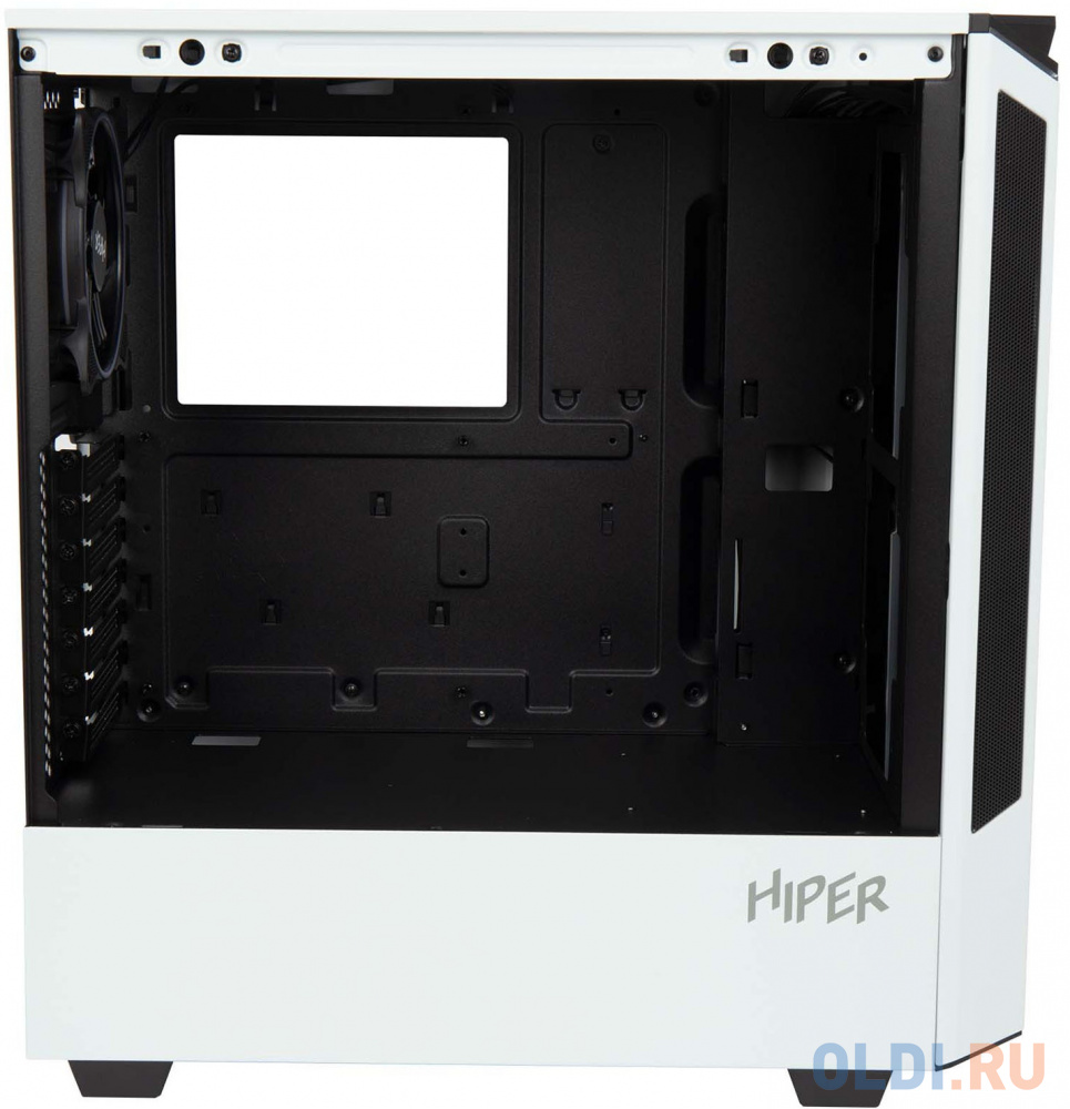 Корпус Hiper PW81 белый без БП ATX 3x120mm 2xUSB2.0 2xUSB3.0 audio bott PSU