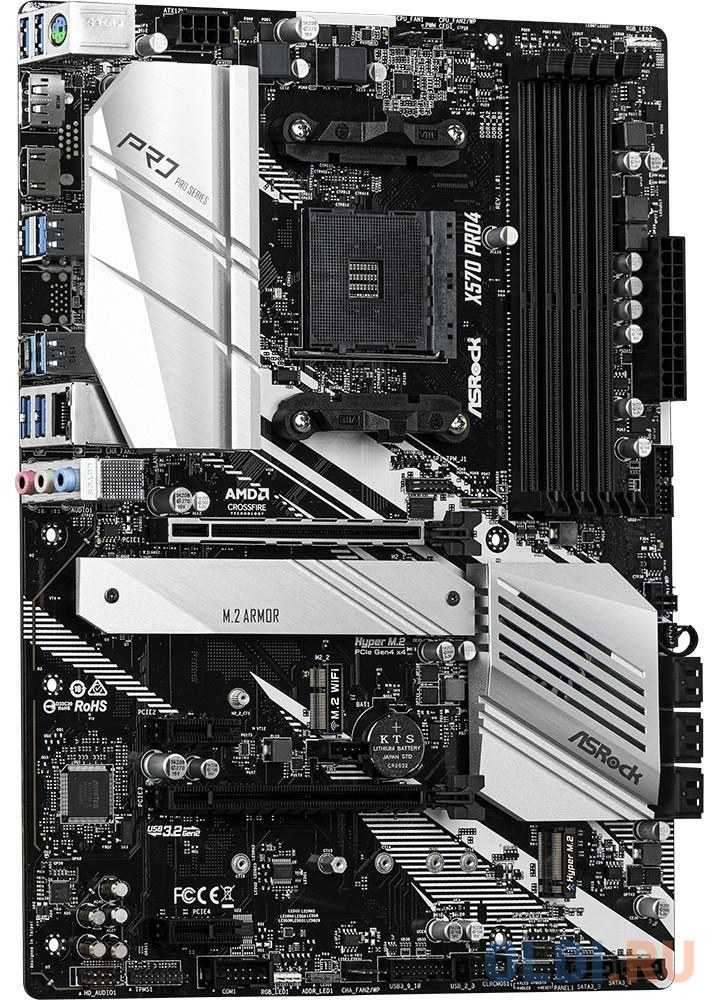 Материнская плата ASRock X570 PRO4 Socket AM4 AMD X570 4xDDR4 2xPCI-E 16x 2xPCI-E 1x 8 ATX Retail