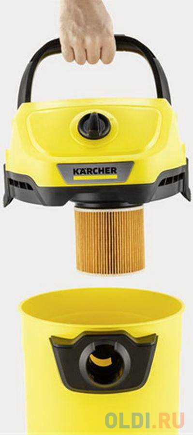 Пылесос Karcher WD 3 V-19/4/20 сухая влажная уборка жёлтый