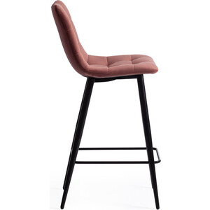 Стул полубарный TetChair Chilly (mod. 7095пб) ткань/металл 55x44x94 коралловый barkhat 15/черный