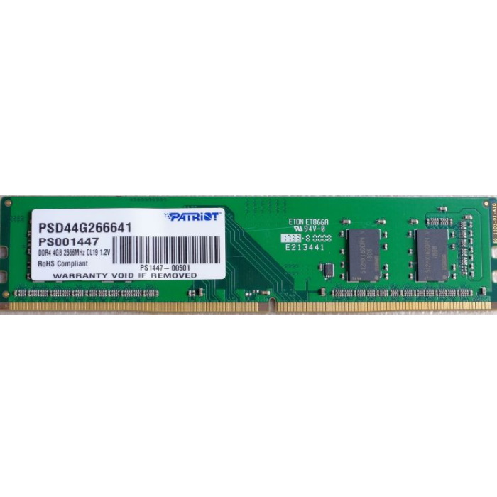 Память оперативная DDR4 Patriot 4Gb 2666MHz (PSD44G266641)