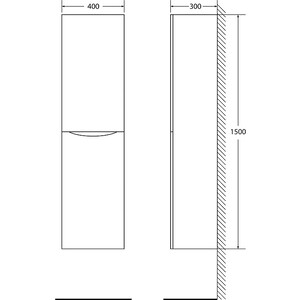 Пенал BelBagno Fly/Marino 40х150 rovere nature правый (FLY-MARINO-1500-2A-SC-RN-P-R)