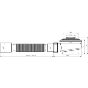 Сифон для душевого поддона АНИ пласт D50 Клик-клак, с гофрой (E415CL)