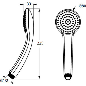 Ручной душ Ideal Standard Idealrain (B9400AA) в Москвe