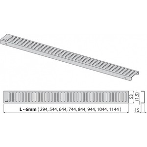 Решетка AlcaPlast Pure нержавеющая сталь матовая (PURE-950M)