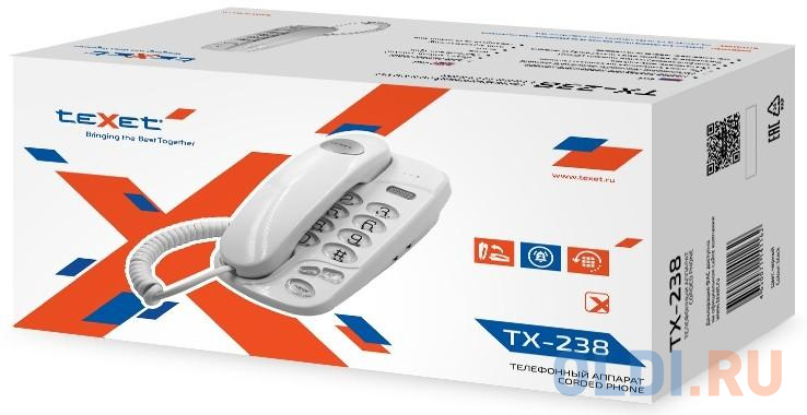 TEXET TX-238 белый