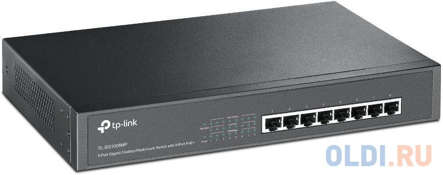 Коммутатор TP-LINK TL-SG1008MP 8-портовый настольный/монтируемый в стойку гигабитный коммутатор с 8 портами PoE+ в Москвe