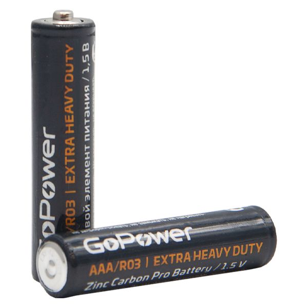 Батарейка GoPower R03 AAA Shrink 4 Heavy Duty 1.5V (4/60/1200)
