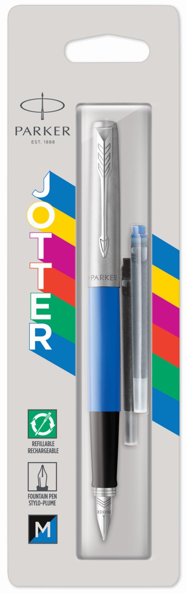 Ручка перьев. Parker Jotter Original F60 (CW2096858) Blue CT M сталь нержавеющая блистер