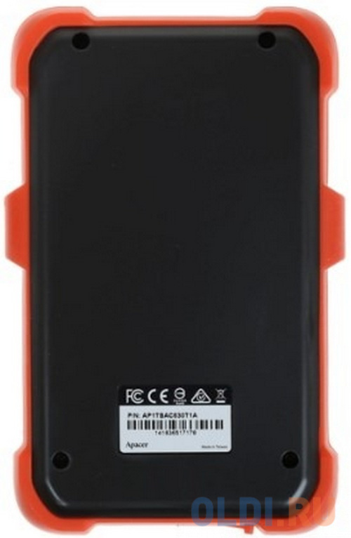 Внешний жесткий диск 2.5" 2 Tb USB 3.1 Apacer AC630 черный оранжевый