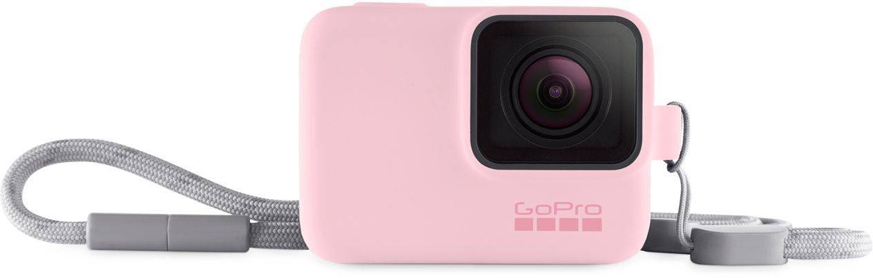 Защитный чехол для экшн-камер GoPro Sleeve + Lanyard розовый (acsst-004)