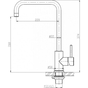 Смеситель для кухни BelBagno сатин (BB-LAM03A-IN)