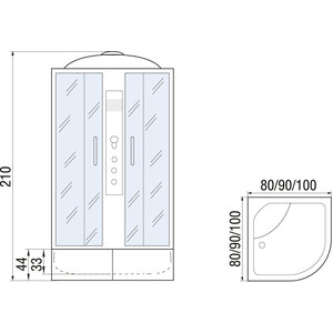 Душевая кабина River Dunay 90/44 МТ