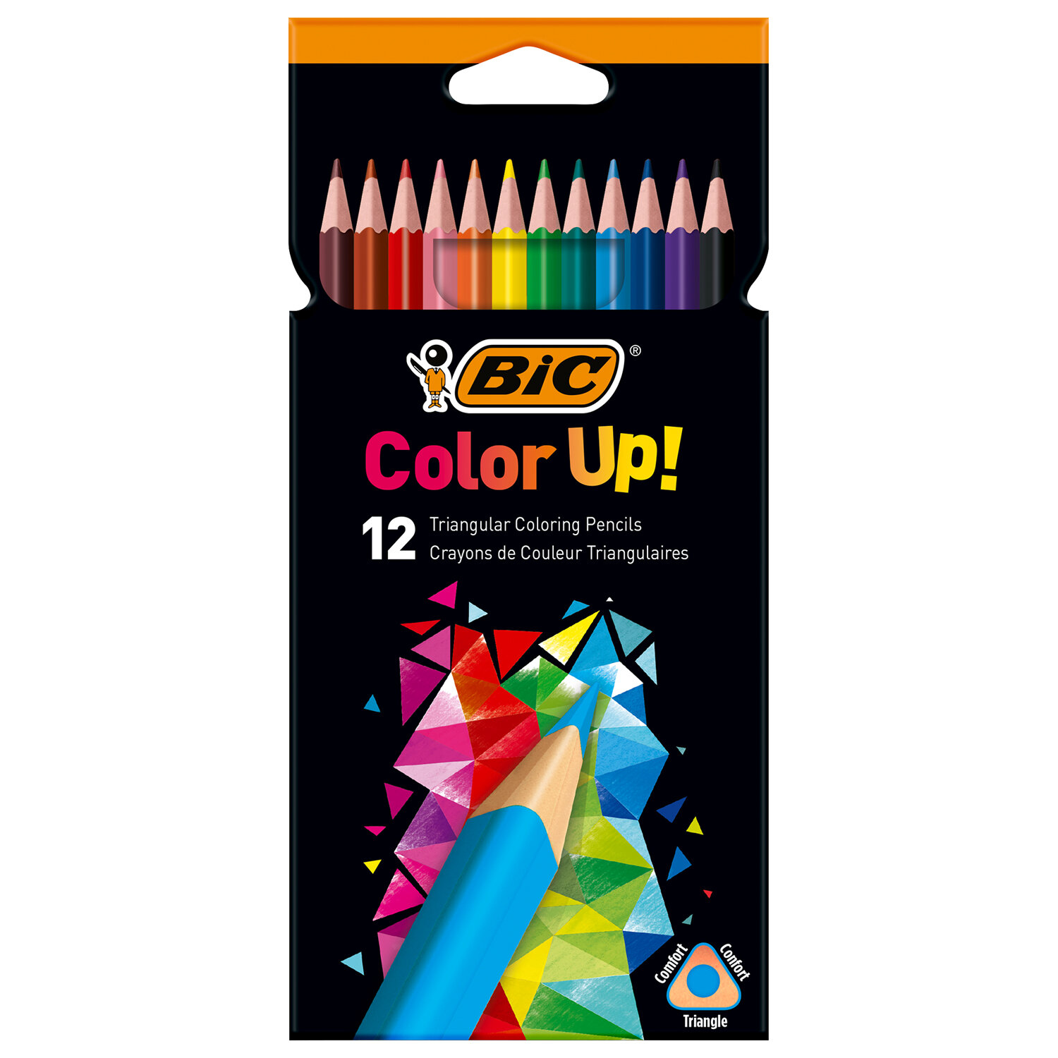 Набор цветных карандашей BIC Color UP, трехгранные, 12 шт., заточенные (9505271)