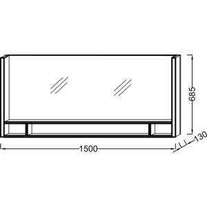 Зеркало Jacob Delafon Terrace 150x68,5 см (EB1184-NF)