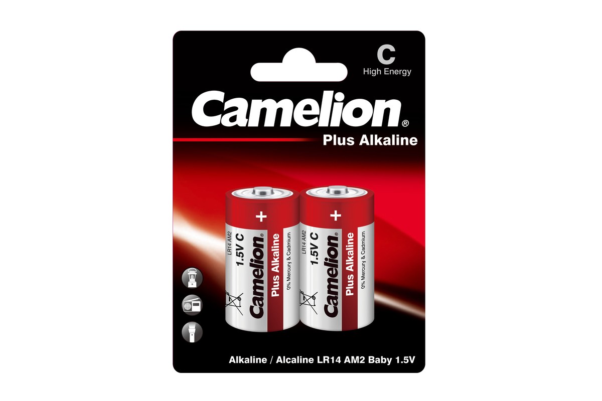 Батарея Camelion Plus Alkaline BL-2 , C (R14/LR14), 1.5V, 2шт. (1653)