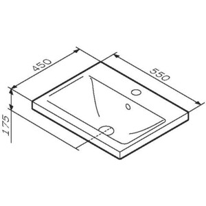 Раковина мебельная Am.Pm X-Joy 55х45 (M85AWCC0552WG)