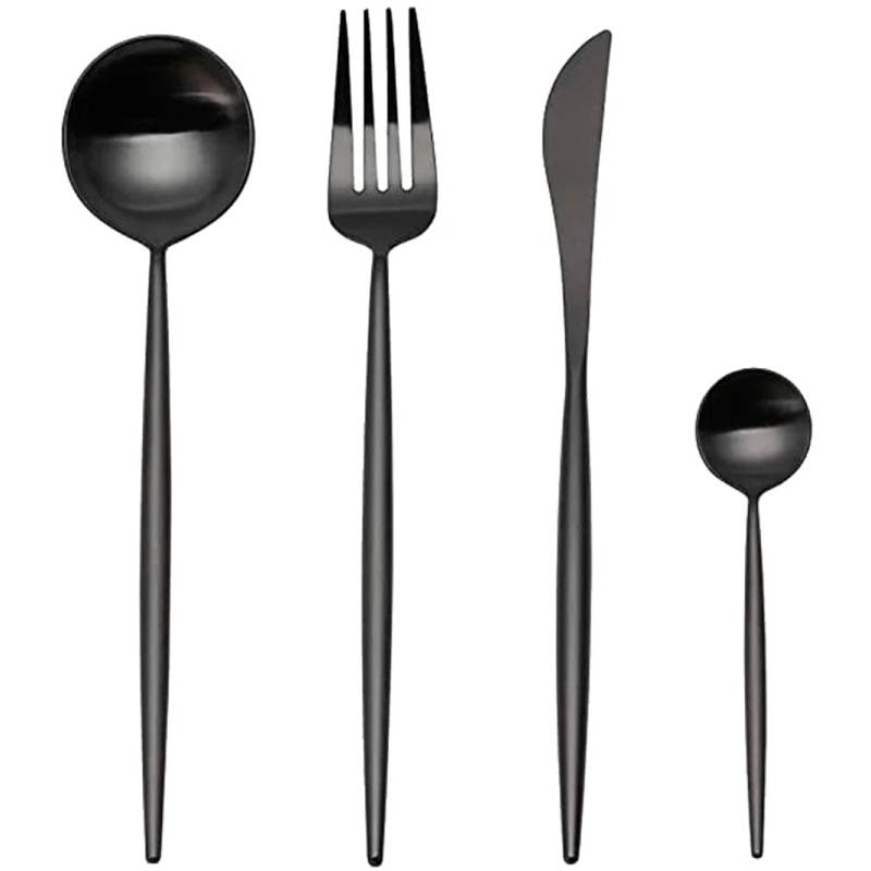 Набор столовых приборов Xiaomi Maison Maxx Stainless Steel Modern Flatware Set Black