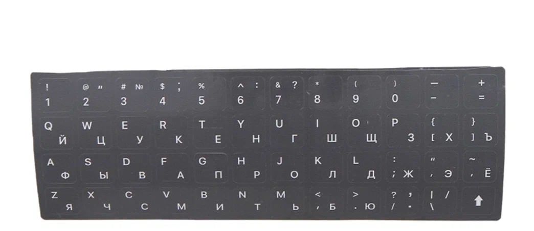 Наклейки на клавиатуру Red Line для ноутбуков, (русская и английская раскладка), серый