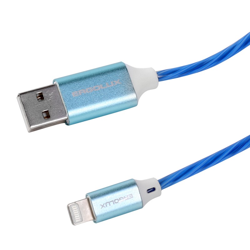 Аксессуар Ergolux USB - Lightning 3А 1.2m Blue ELX-CDC03-C06