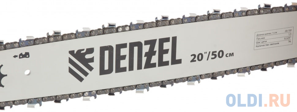 Пила цепная бензиновая DGS-5820, шина 50 см, 58см3, 4,1 л.с., шаг 0,325, паз 1,5 мм, 76 зв// Denzel
