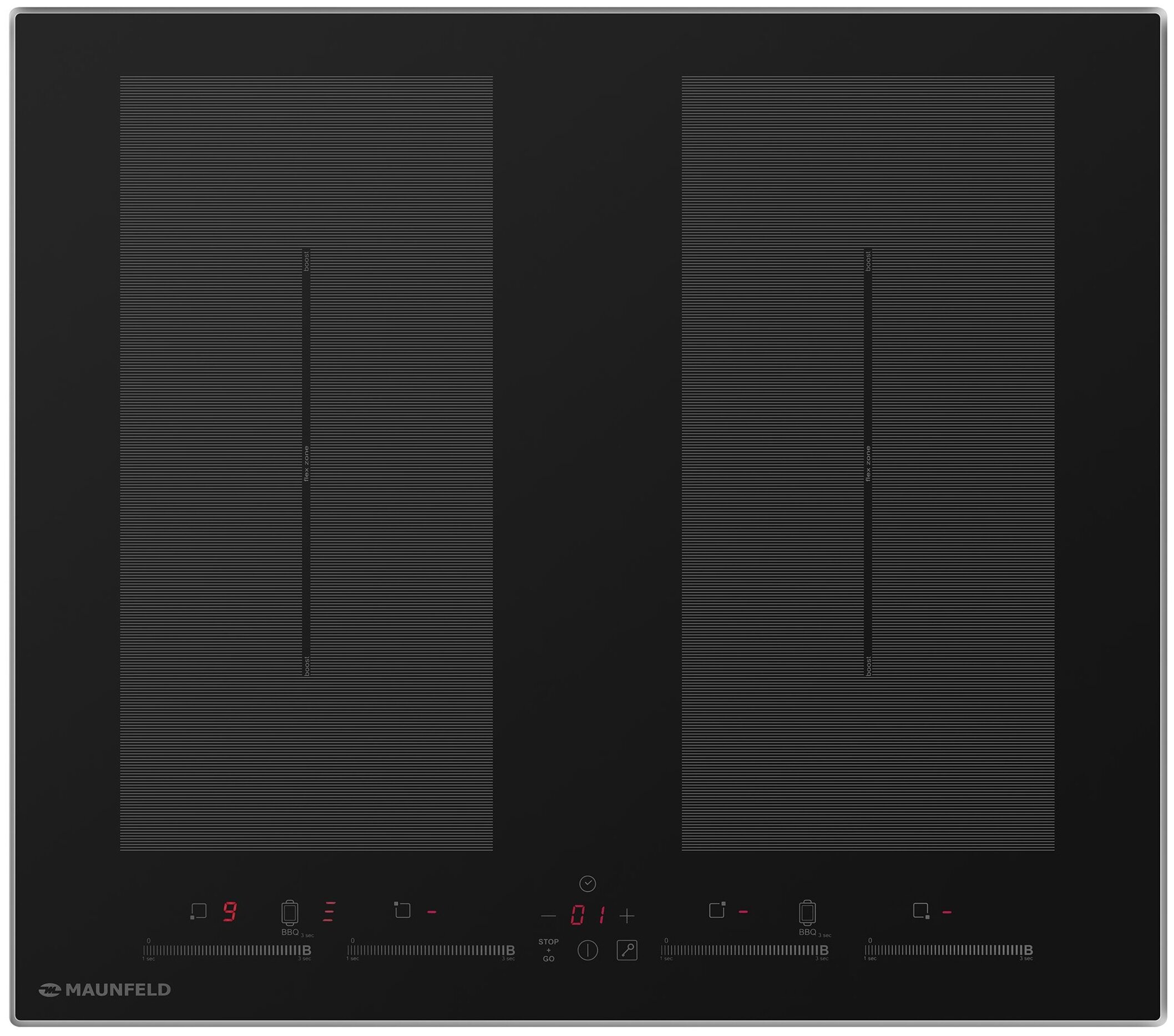 Индукционная варочная панель Maunfeld EVSI594FL2SBK, 4 конфорки, черный (EVSI594FL2SBK)