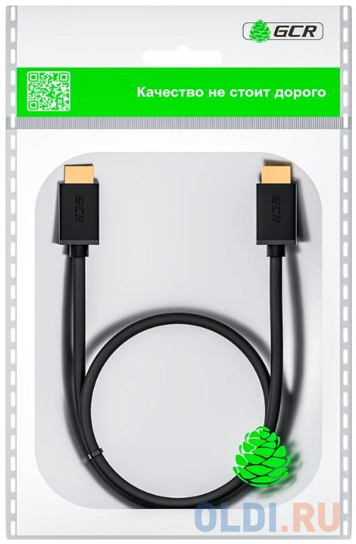 Кабель HDMI 2м Green Connection GCR-HM411-2.0m круглый черный