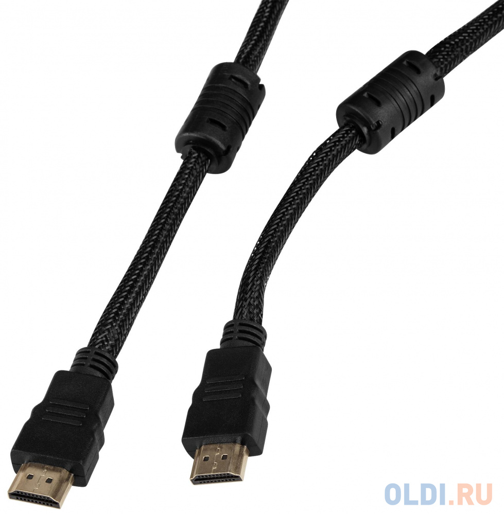 Кабель HDMI 10м Бюрократ HDMI-V1.4-10MC круглый черный