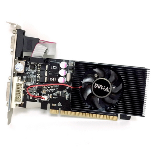 Видеокарта Sinotex NVIDIA Geforce GT 220 Ninja, 1Gb DDR3, 128 бит, PCI-E, VGA, DVI, Retail (NH22NP013F)