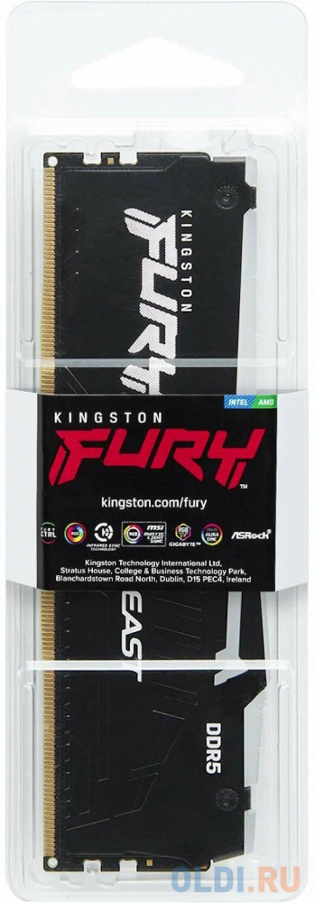 Kingston 8GB 5600MT/s DDR5 CL40 DIMM FURY Beast RGB