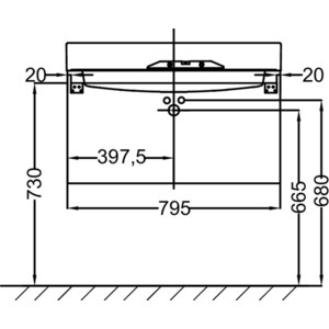 Тумба под раковину Jacob Delafon Rythmik 80 белая блестящая (EB1303-G1C)