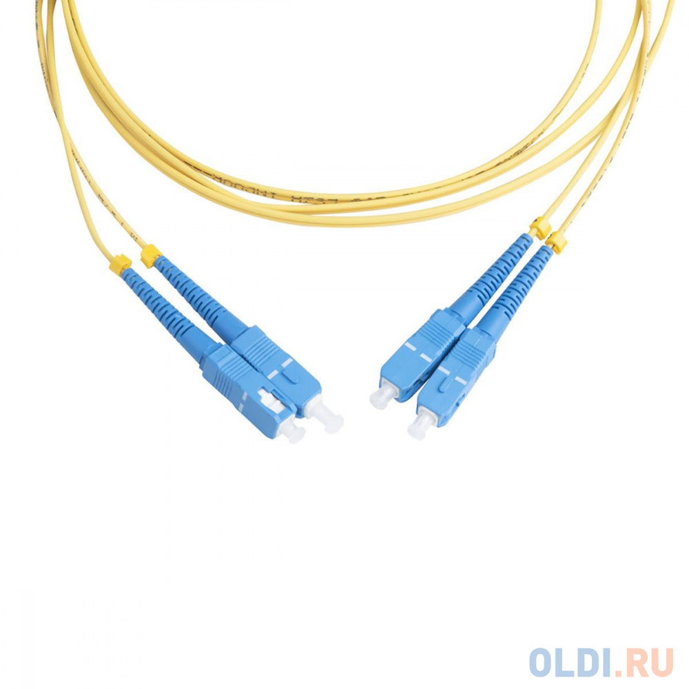 Hyperline FC-D2-9-SC/UR-SC/UR-H-2M-LSZH-YL Патч-корд волоконно-оптический (шнур) SM 9/125 (OS2), SC/UPC-SC/UPC, 2.0 мм, duplex, LSZH, 2 м в Москвe