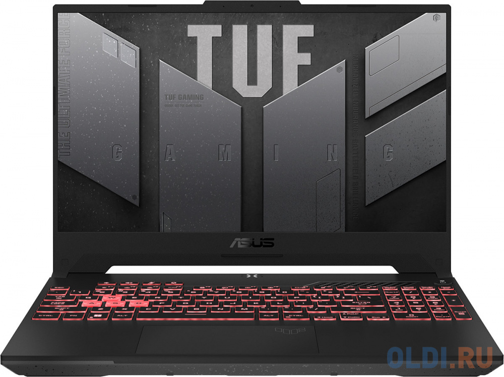 Ноутбук Asus TUF Gaming A15 FA507XI-HQ014 Ryzen 9 7940HS 16Gb SSD512Gb NVIDIA GeForce RTX4070 8Gb 15.6&quot; IPS WQHD (2560x1440) noOS grey WiFi BT Ca