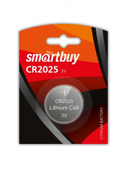 Батарея Smartbuy LITHIUM BATTERIES, CR2025, 3V, 1шт. (SBBL-2025-1B)
