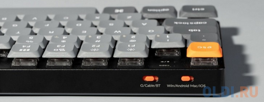 Беспроводная механическая ультратонкая клавиатура QMK Keychron K1 Max, 87 клавиш, Hot Swap, RGB-подсветка, Gateron Brown Switch