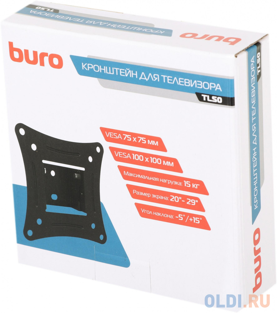 Кронштейн для телевизора Buro TLS0 черный 20"-29" макс.15кг настенный наклон