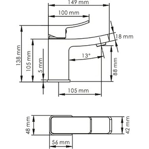 Смеситель для раковины Wasserkraft Aller хром (1063)