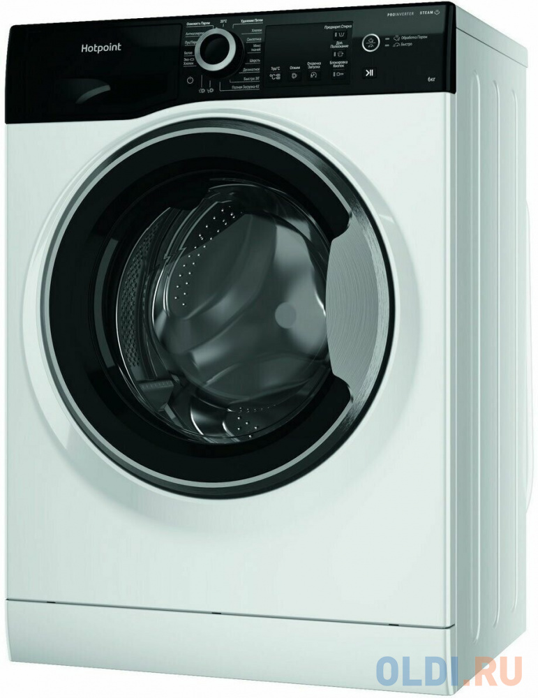 Стиральная машина HOTPOINT NSB 6039 ZS VE RU, с фронтальной загрузкой, с паром, 6кг, 1000об/мин, инверторная