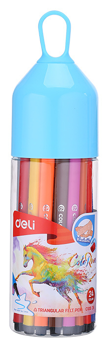 Фломастеры смываемые Deli ColoRun 24 цвета EC10526