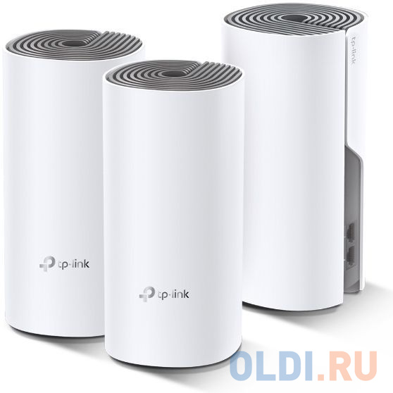 Wi-Fi система TP-LINK Deco E4(3-pack) 802.11abgnac 1167Mbps 2.4 ГГц 5 ГГц 2xLAN белый