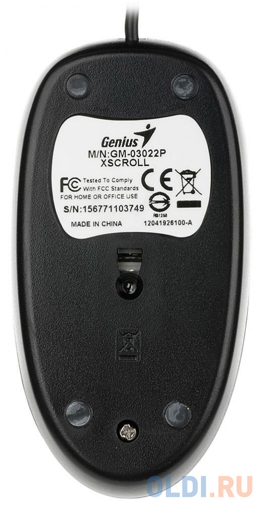 Мышь проводная Genius X-Scroll V3 чёрный USB