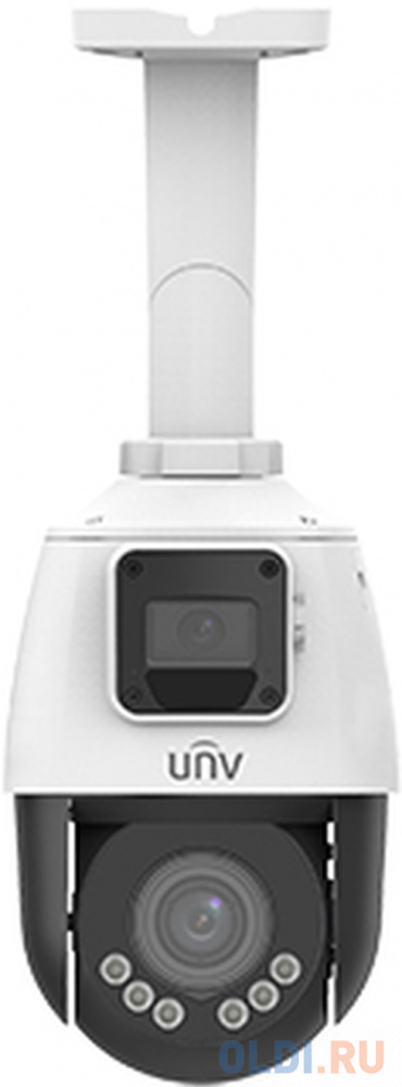 Uniview Сдвоенная видеокамера IP Мини-PTZ, 2 x 1/2.8&quot;, 2 x 2 Мп КМОП @ 25 к/с, ИК-подсветка до 10м (обзорная камера), ИК-подсветка до 50м (поворо