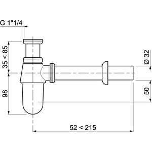 Сифон Wirquin Classic хром (SL211B)