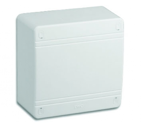 Коробка распределительная квадратная 11 см x 11 см, глубина 5.5 см, наружный монтаж, IP40, белый, для кабель каналов, DKC SDN1 (01869)