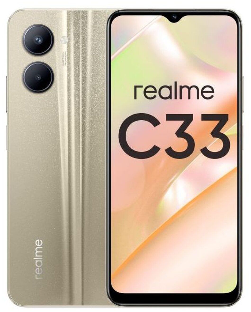 Смартфон Realme C33 3/32Gb Gold в Москвe