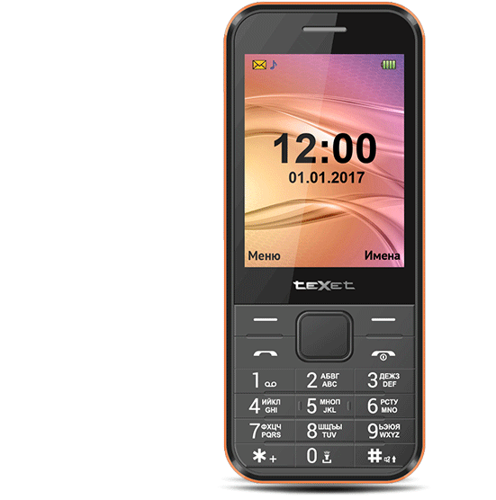 Мобильный телефон teXet TM-302, 2.8" TN, 32Mb RAM, 2-Sim, 1000 мА·ч, micro-USB, черный